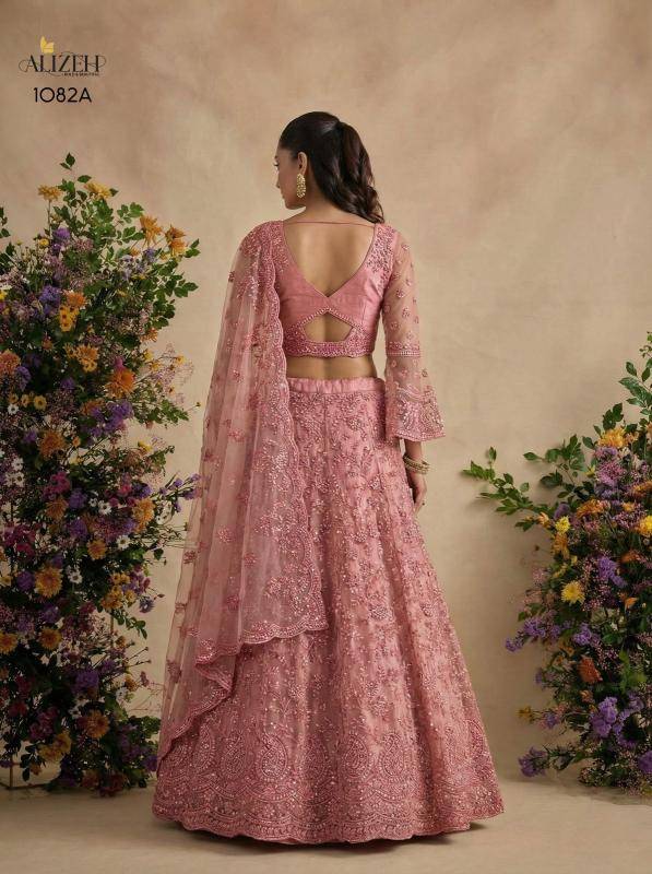 Bridal Wear 1082 BANGLORI SILK Pink Wholesale lehenga choli manufacturers